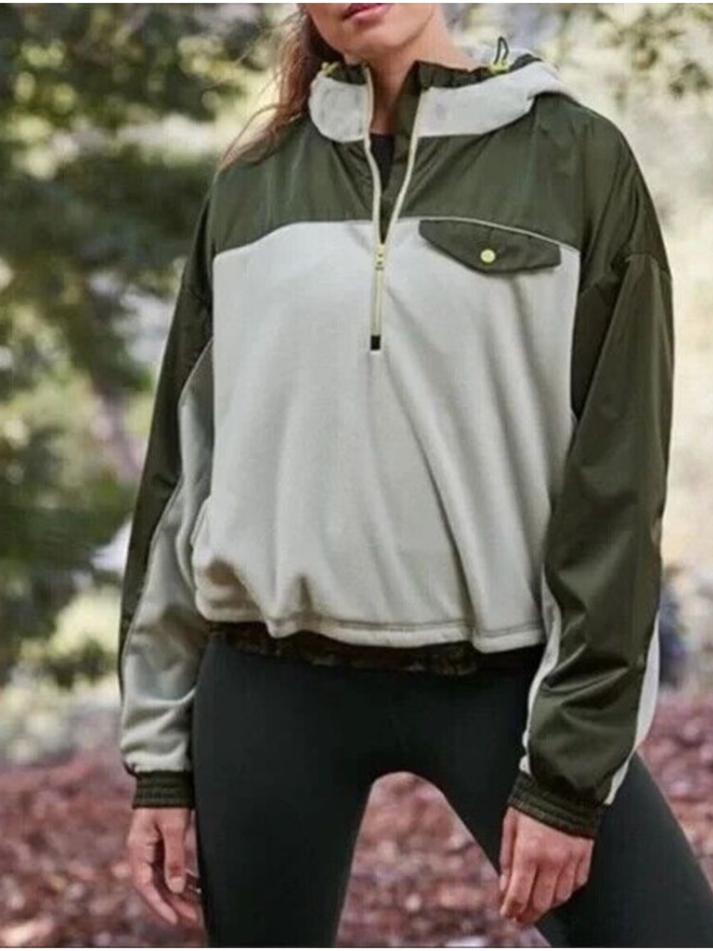 Athleta Zion Microfleece 1/2 Zip Hoodie Size L